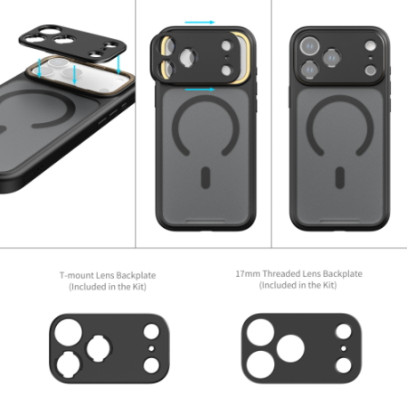 SmallRig 5554 FilMov - case/etui foto-video z płytkami obiektywu i wielofunkcyjnym gripem/uchwytem do iPhone 17 Pro Max